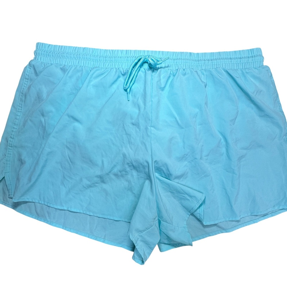 Crown & Ivy Women's XXL Blue Athletic Running Shorts Lined Drawstring